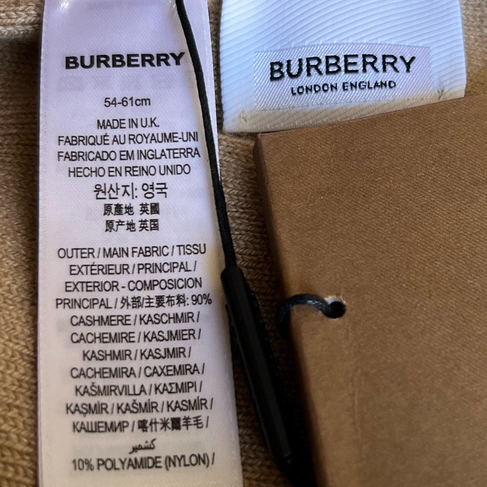 BURBERRY Embroidered-Logo Knitted Cashmere (90%) Beanie OS - Picture 5 of 10